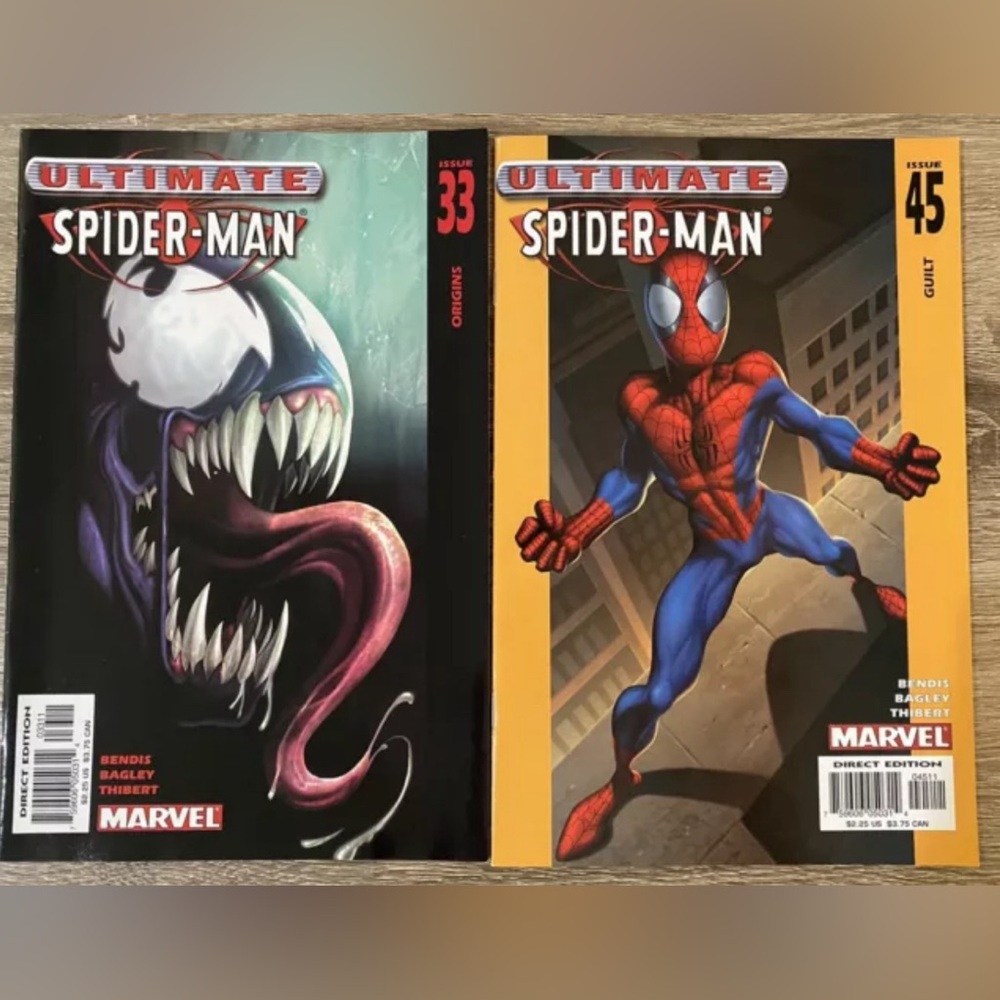 Ultimate Spider-Man #33, #45 KEY 1st Ultimate Venom Newsstand (Marvel 2003)